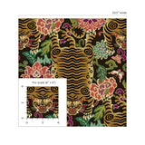 160040WR1 Tiger Eye peel and stick wallpaper scale from Surface Style