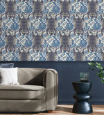 160041WR1 Tiger Eye peel and stick wallpaper living room from Surface Style