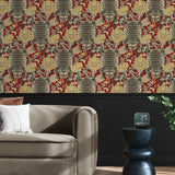 160042WR1 Tiger Eye peel and stick wallpaper living room from Surface Style