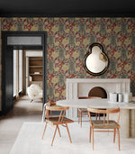 160042WR1 Tiger Eye peel and stick wallpaper dining room from Surface Style