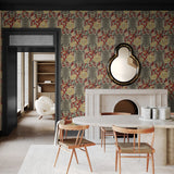 160042WR1 Tiger Eye peel and stick wallpaper dining room from Surface Style