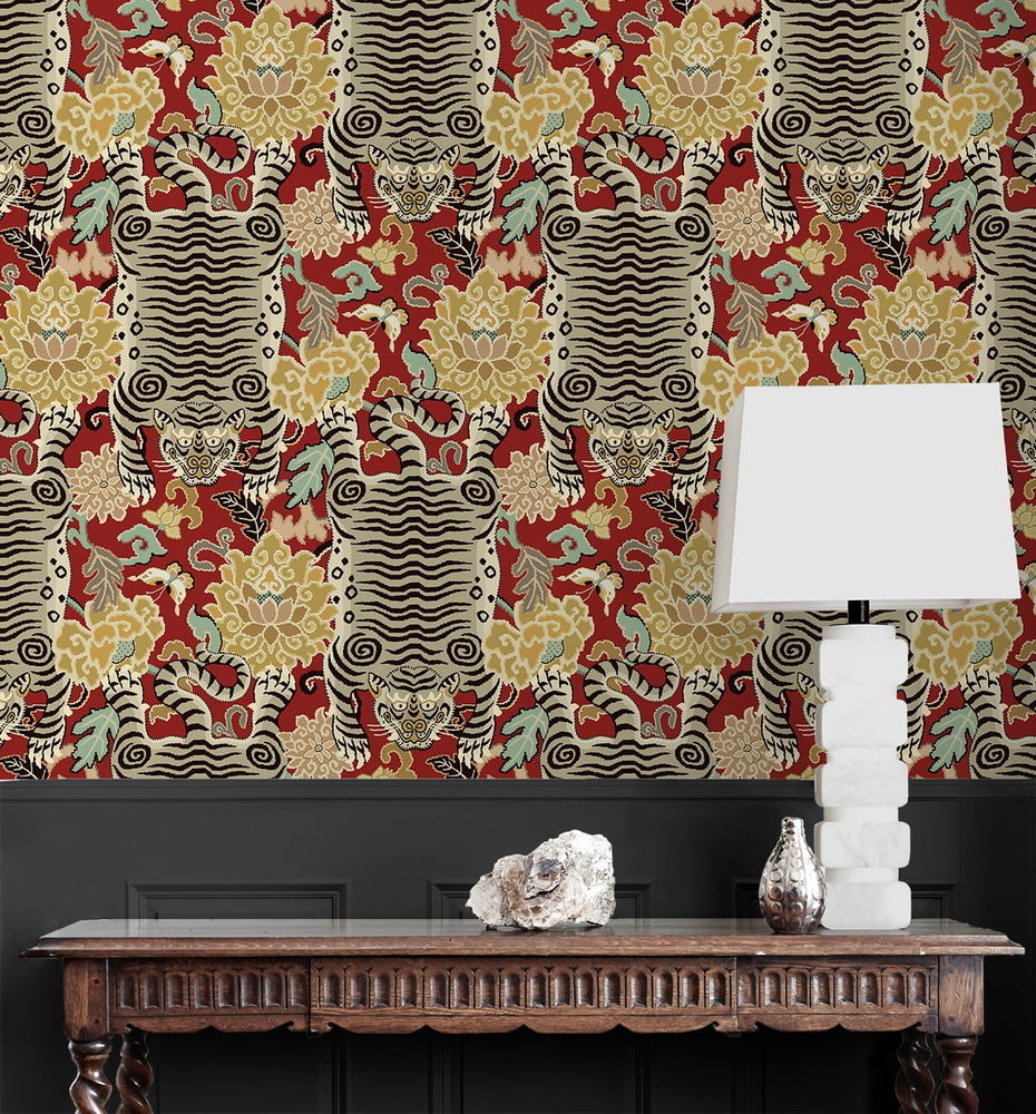 160042WR1 Tiger Eye peel and stick wallpaper decor from Surface Style