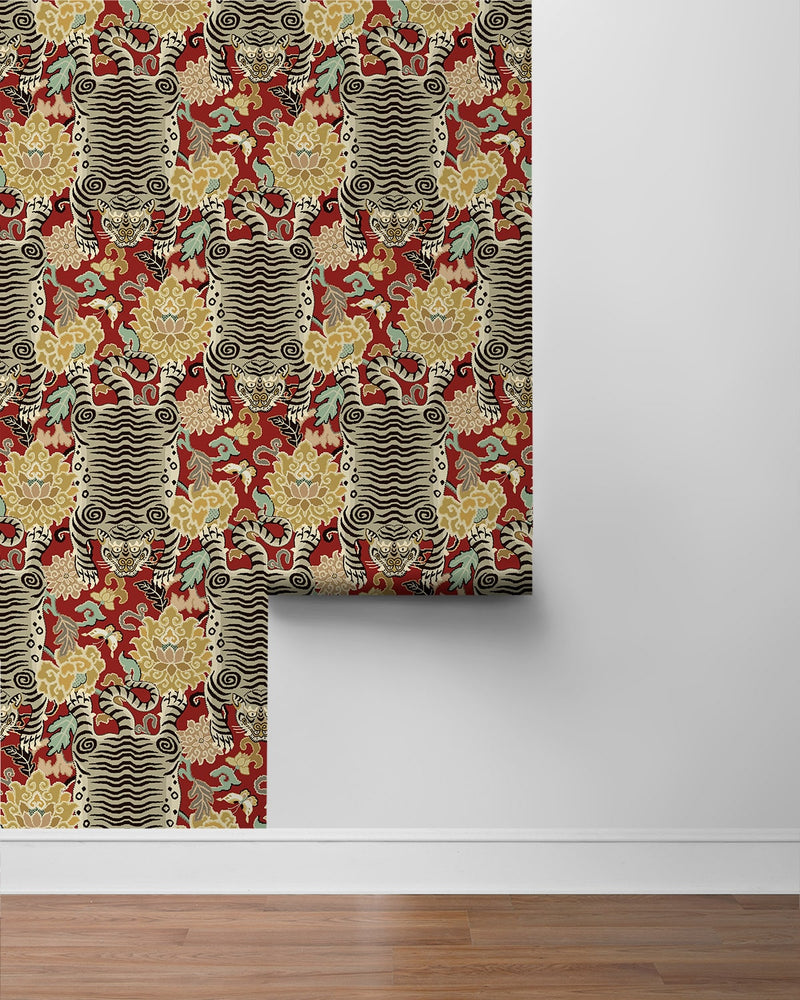 160042WR1 Tiger Eye peel and stick wallpaper roll from Surface Style