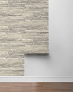 160090WR faux wood peel and stick wallpaper roll from Surface Style
