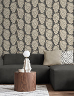 160130WR face peel and stick wallpaper living room from Surface Style