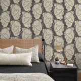 160130WR face peel and stick wallpaper bedroom from Surface Style