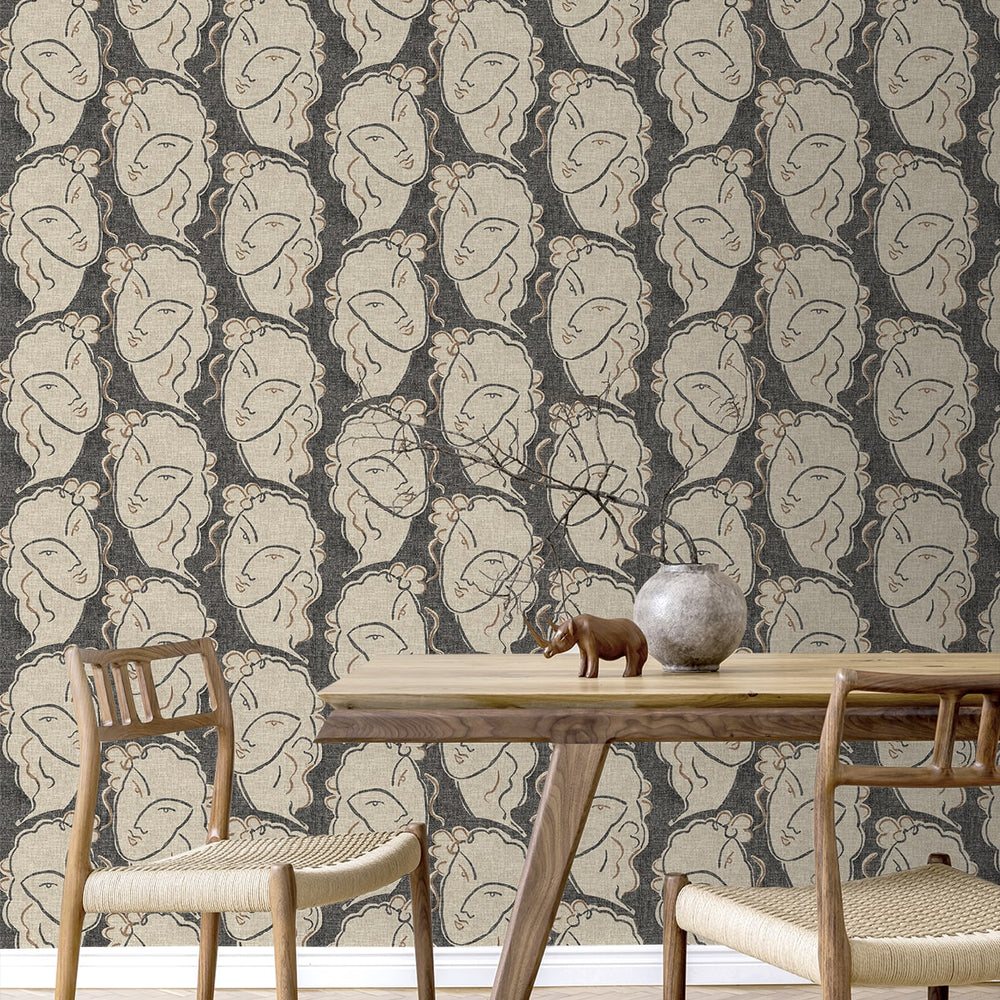 
                  
                    160130WR face peel and stick wallpaper dining room from Surface Style
                  
                
