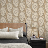 160131WR face peel and stick wallpaper bedroom from Surface Style