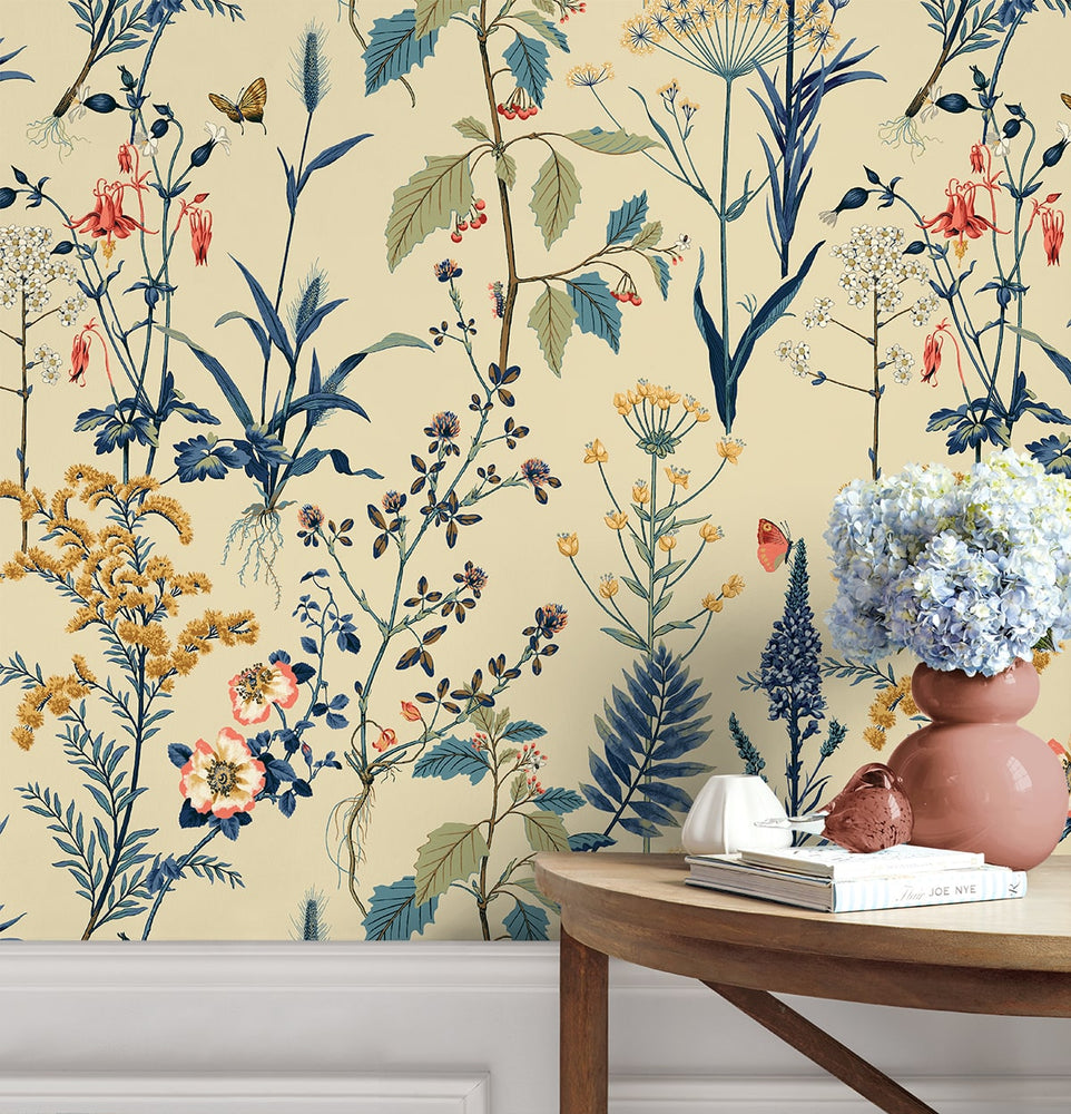 160142WR botanical peel and stick wallpaper decor from Surface Style
