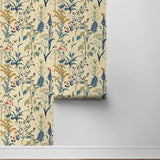 160142WR botanical peel and stick wallpaper roll from Surface Style