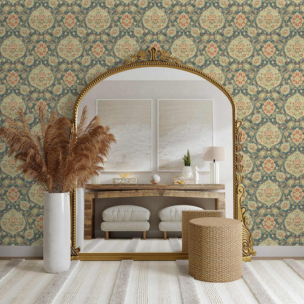 
                  
                    160150WR Caspian vintage peel and stick wallpaper living room from Surface Style
                  
                