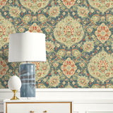 160150WR Caspian vintage peel and stick wallpaper decor from Surface Style