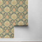 160150WR Caspian vintage peel and stick wallpaper roll from Surface Style