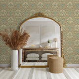 160151WR Caspian vintage peel and stick wallpaper accent from Surface Style
