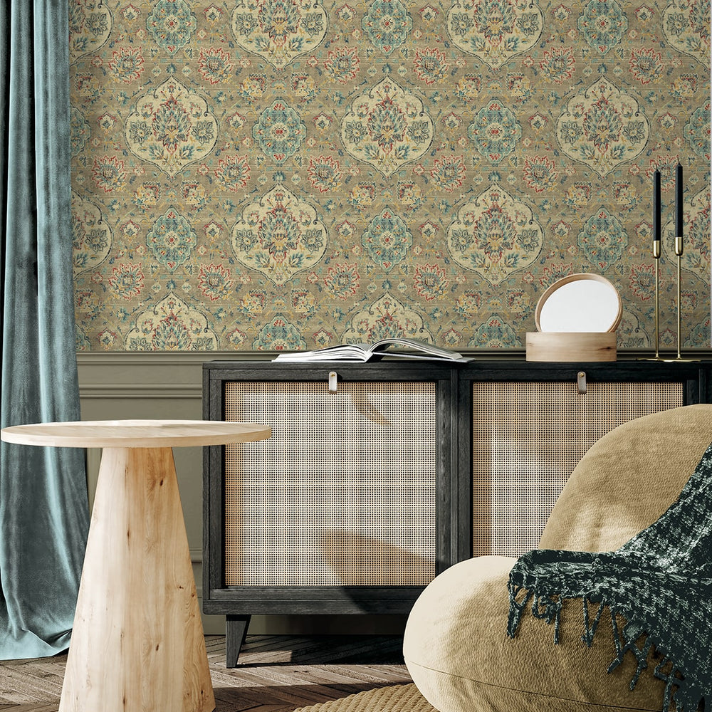
                  
                    160151WR Caspian vintage peel and stick wallpaper living room from Surface Style
                  
                