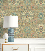 160151WR Caspian vintage peel and stick wallpaper decor from Surface Style