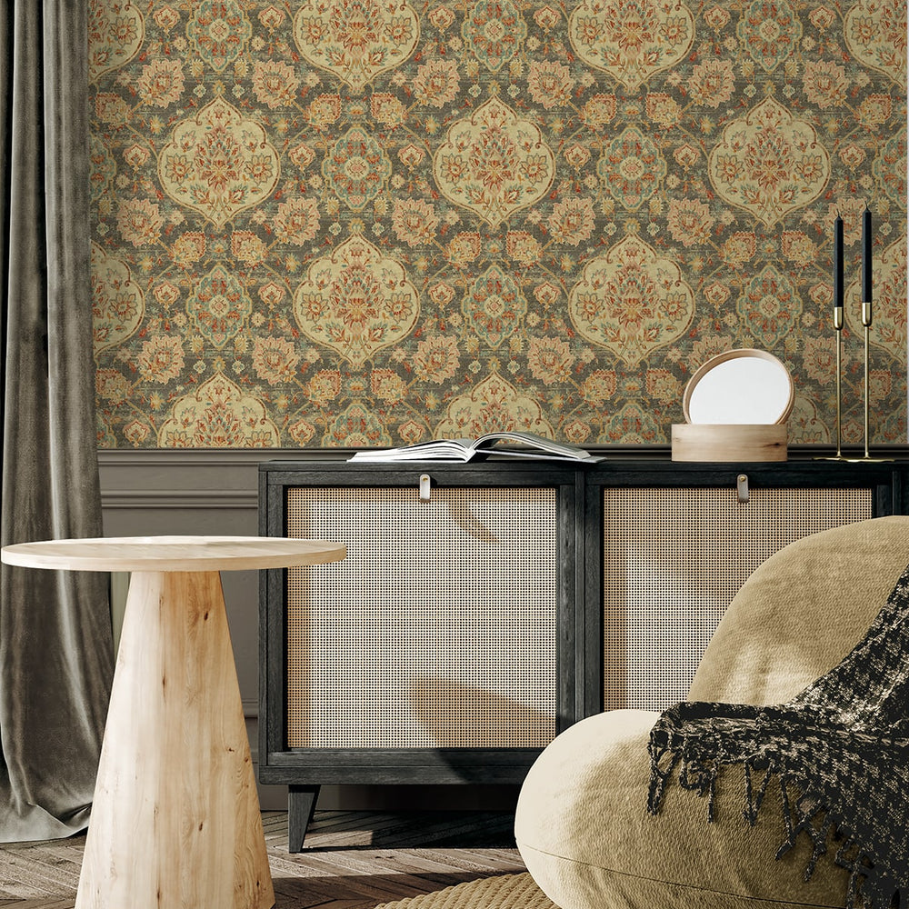 
                  
                    160152WR Caspian vintage peel and stick wallpaper living room from Surface Style
                  
                