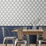 160160WR geometric peel and stick wallpaper dining room from Surface Style