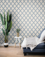 160160WR geometric peel and stick wallpaper living room from Surface Style