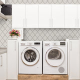 160161WR geometric peel and stick wallpaper laundry room from Surface Style