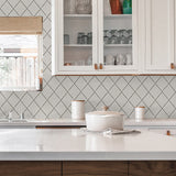 160161WR geometric peel and stick wallpaper kitchen from Surface Style