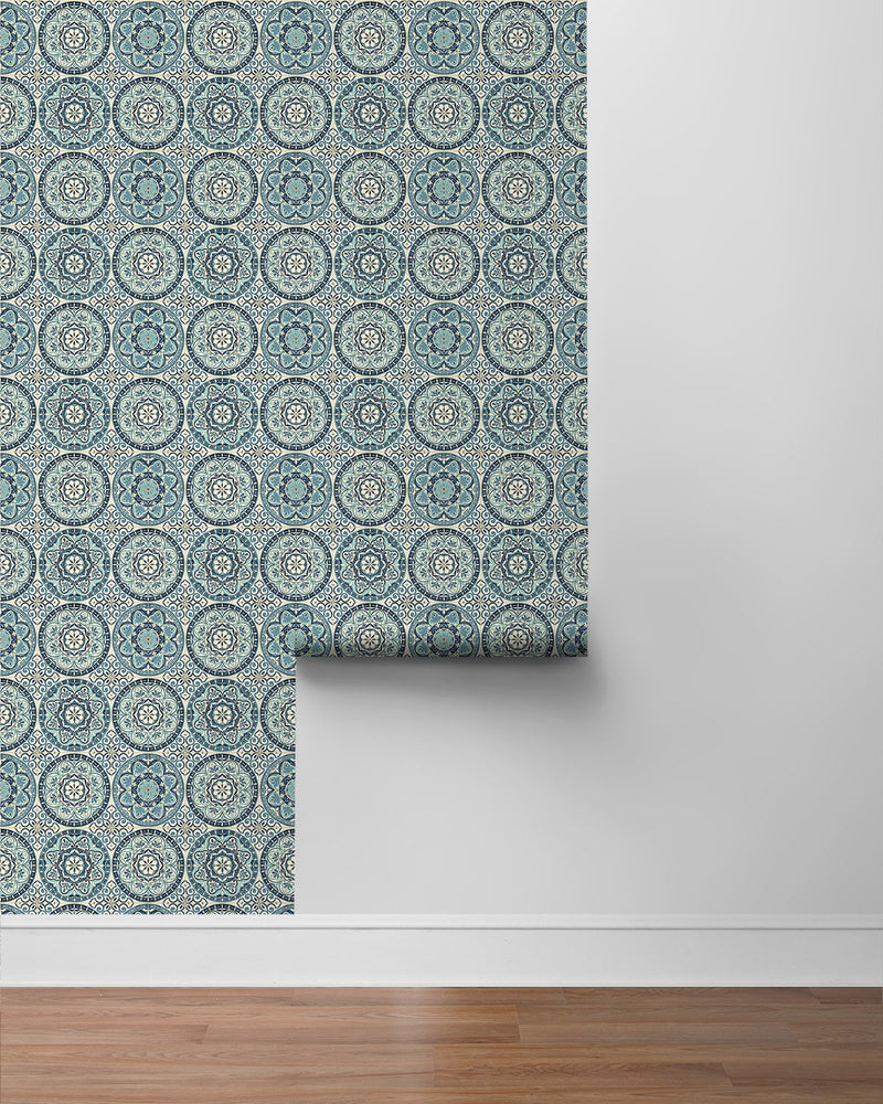 160170WR geometric peel and stick wallpaper roll from Surface Style