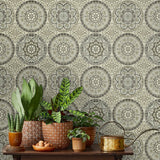 160171WR geometric peel and stick wallpaper accent from Surface Style