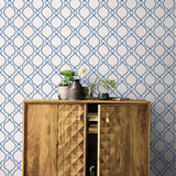 160190WR geometric peel and stick wallpaper entryway from Surface Style