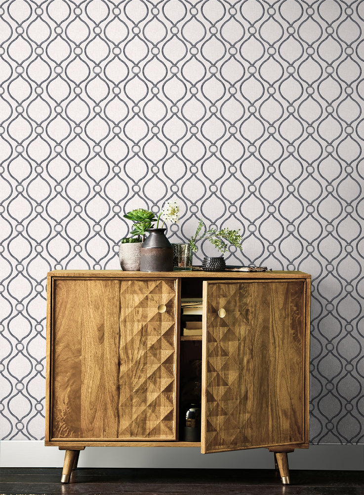 160191WR geometric peel and stick wallpaper entryway from Surface Style