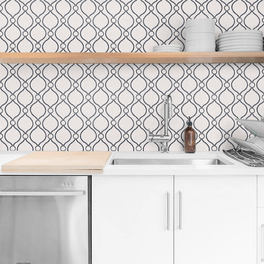 
                  
                    160191WR geometric peel and stick wallpaper kitchen from Surface Style
                  
                