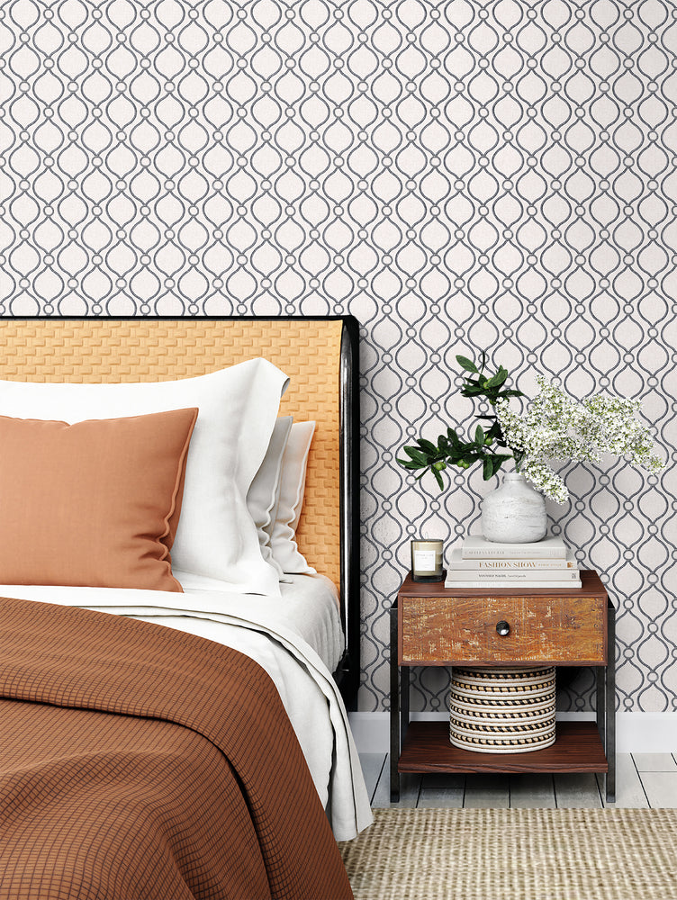 160191WR geometric peel and stick wallpaper bedroom from Surface Style