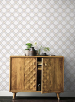 160192WR geometric peel and stick wallpaper entryway from Surface Style