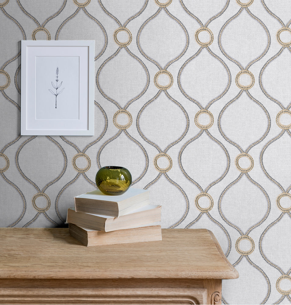 160192WR geometric peel and stick wallpaper accent from Surface Style