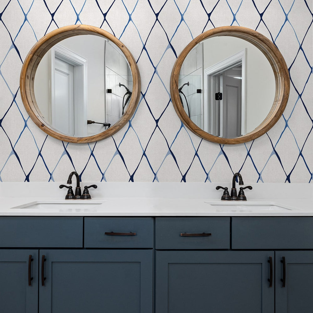 
                  
                    160201WR geometric peel and stick wallpaper bathroom from Surface Style
                  
                