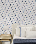 160201WR geometric peel and stick wallpaper bedroom from Surface Style
