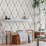 160202WR geometric peel and stick wallpaper entryway from Surface Style