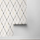 160202WR geometric peel and stick wallpaper roll from Surface Style