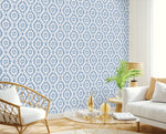 160210WR ikat peel and stick wallpaper living room from Surface Style