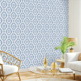 160210WR ikat peel and stick wallpaper living room from Surface Style