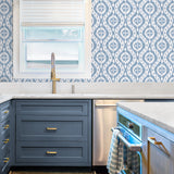 160210WR ikat peel and stick wallpaper kitchen from Surface Style