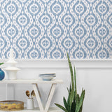 160210WR ikat peel and stick wallpaper dining room from Surface Style