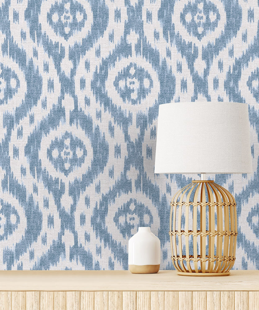 160210WR ikat peel and stick wallpaper decor from Surface Style