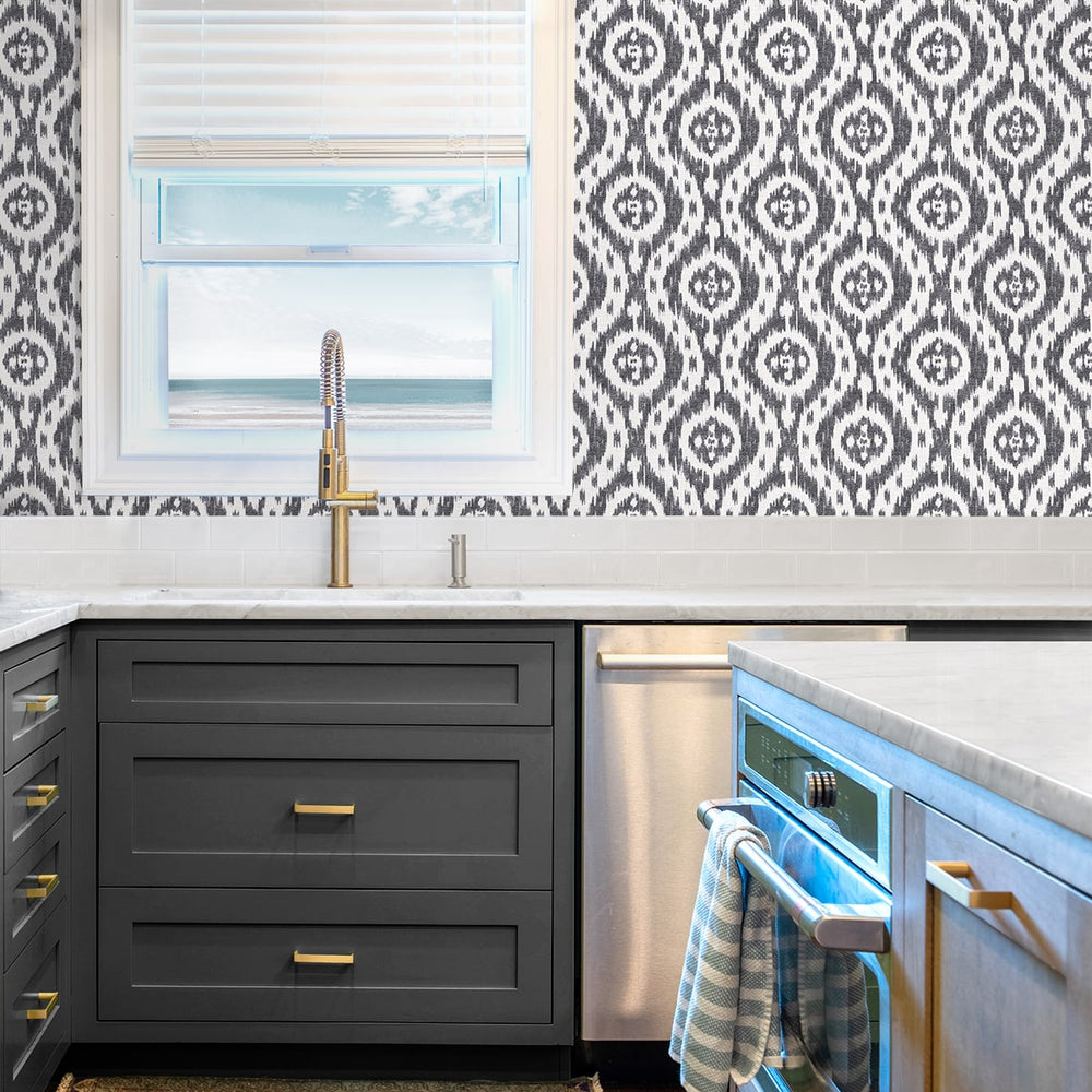 
                  
                    160211WR ikat peel and stick wallpaper kitchen from Surface Style
                  
                