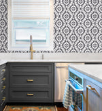 160211WR ikat peel and stick wallpaper kitchen from Surface Style