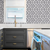 160211WR ikat peel and stick wallpaper kitchen from Surface Style