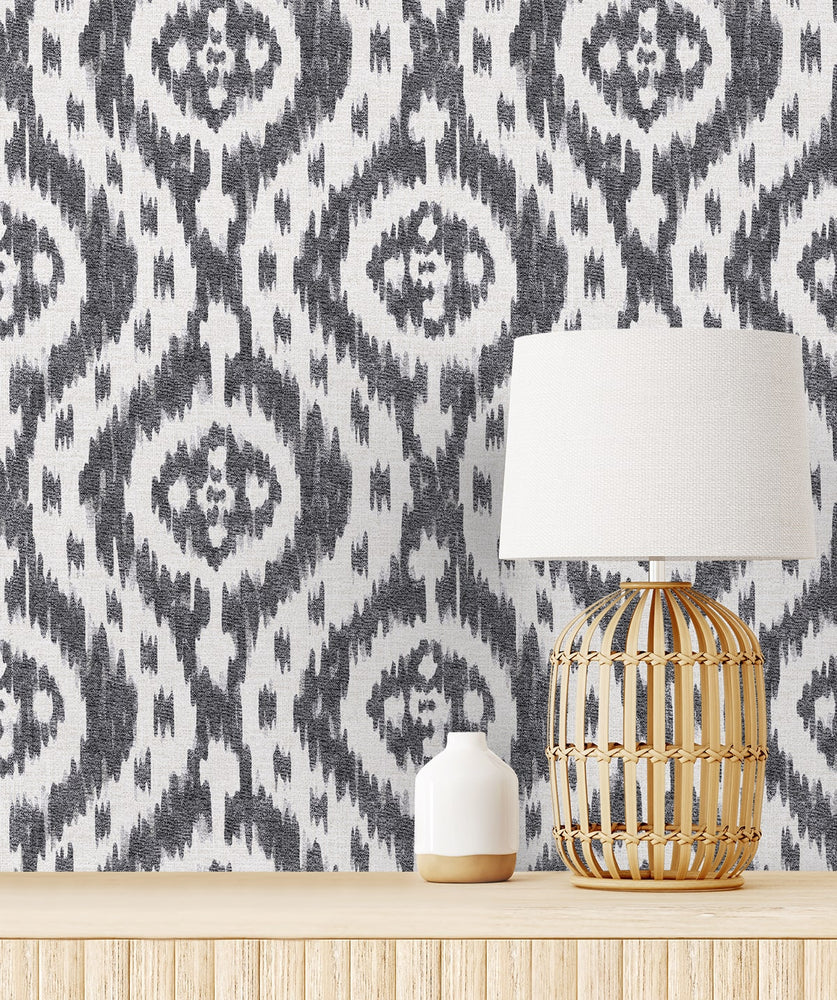 160211WR ikat peel and stick wallpaper decor from Surface Style