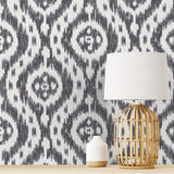 160211WR ikat peel and stick wallpaper decor from Surface Style