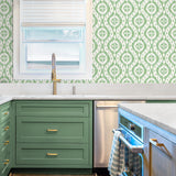 160212WR ikat peel and stick wallpaper kitchen from Surface Style