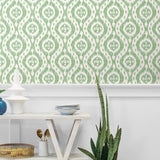 160212WR ikat peel and stick wallpaper dining room from Surface Style