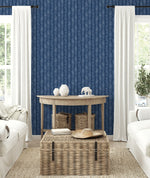 160230WR botanical peel and stick wallpaper living room from Surface Style